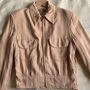Vintage Cropped Jacket in Nude Pink